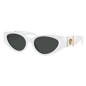 New VERSACE White Cat Eye VE4454 314/87 Sunglasses Women